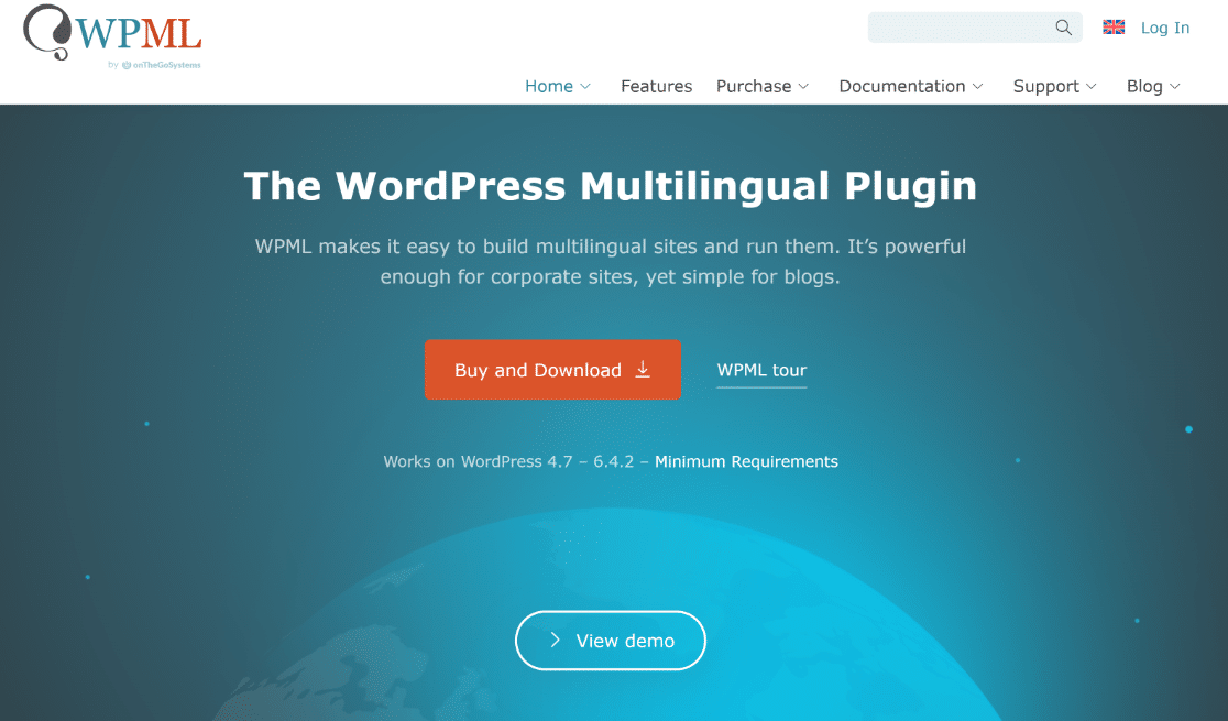 the wpml homepage