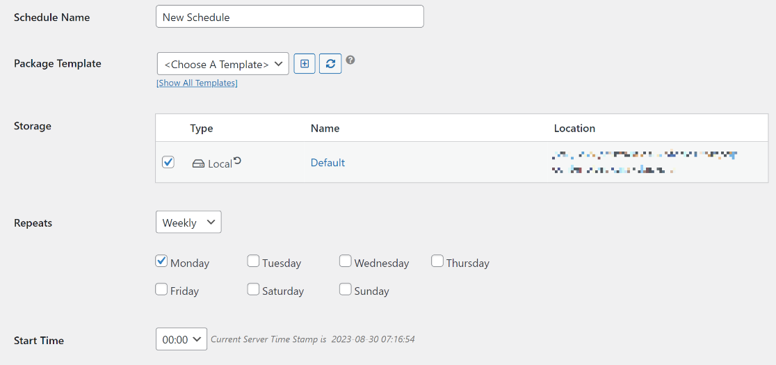 Duplicator Pro scheduled backups