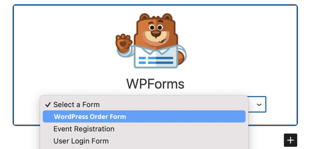 WPForms bloquear WordPress formulario de pedido