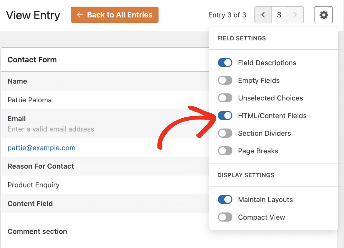 Turn off HTML fields in print view