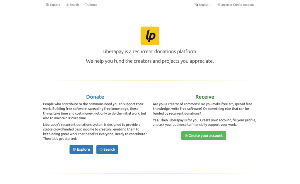 Página inicial do Liberapay - WPForms Página inicial do Liberapay