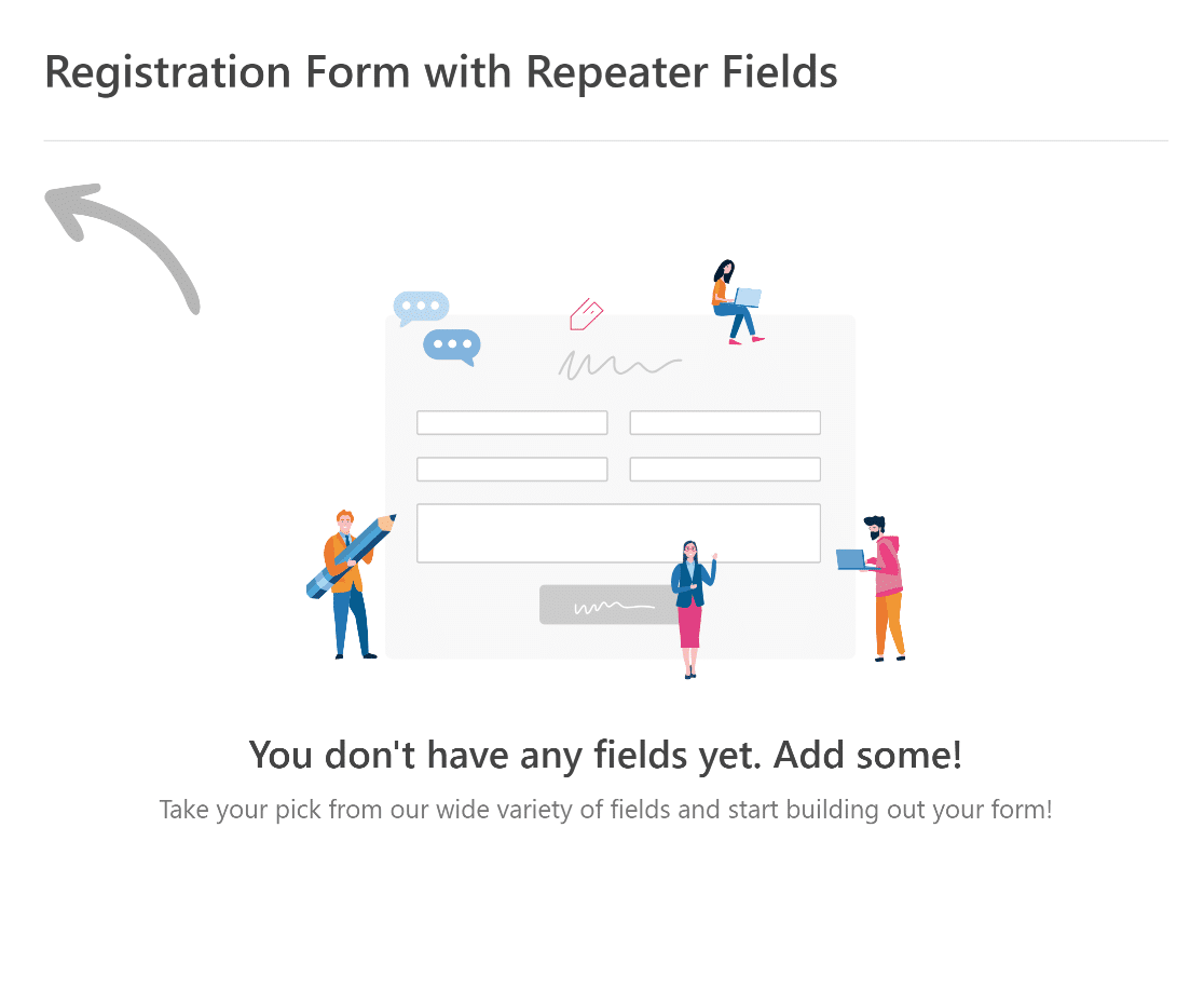 Add fields to your repeater form