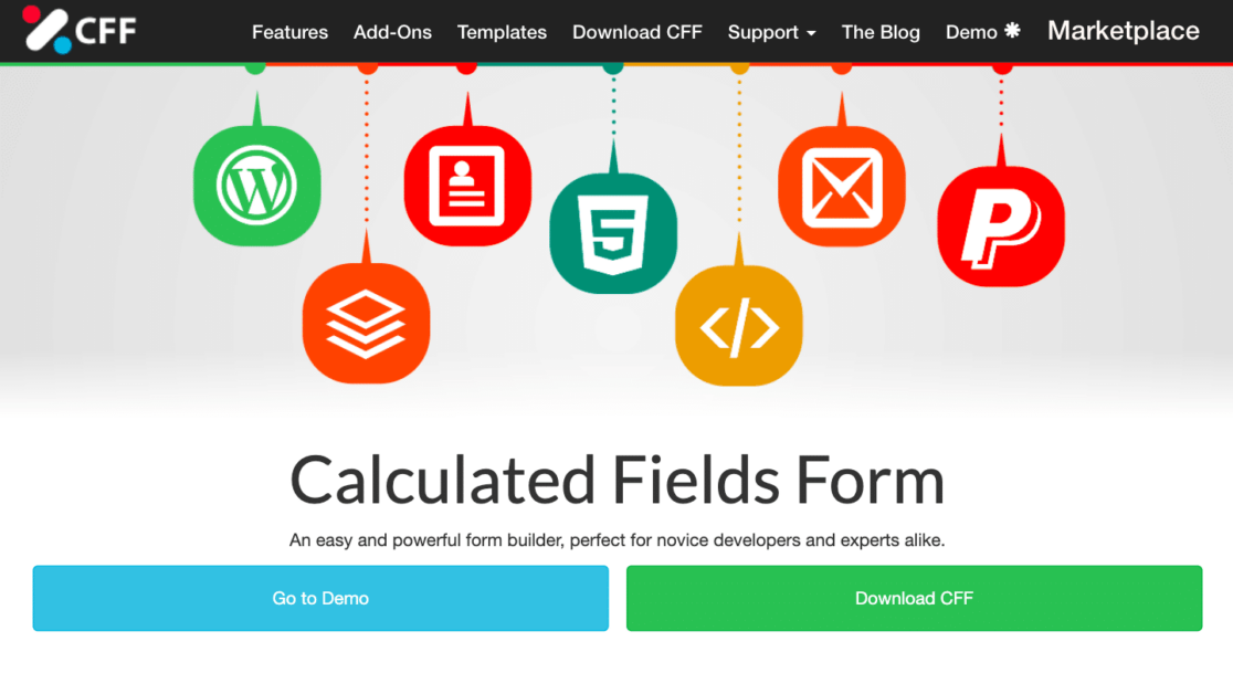 Calculated Fields Form homepage