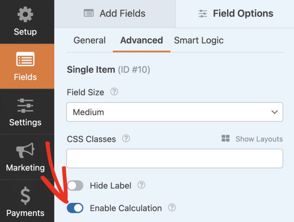 enable calculations