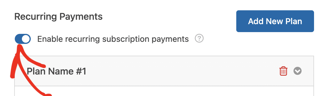 Enabling recurring Stripe payments for a form