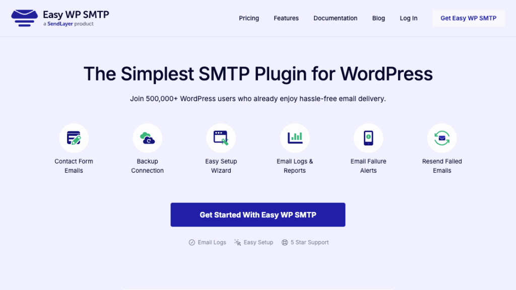 página inicial do Easy WP SMTP