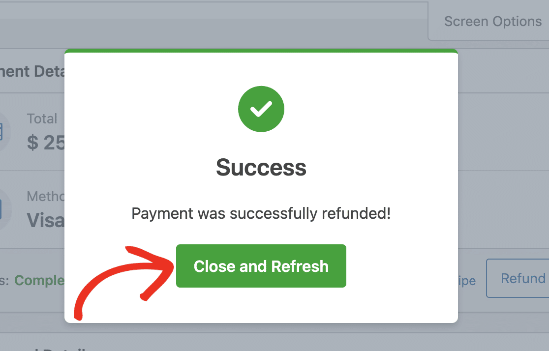 Refund successful