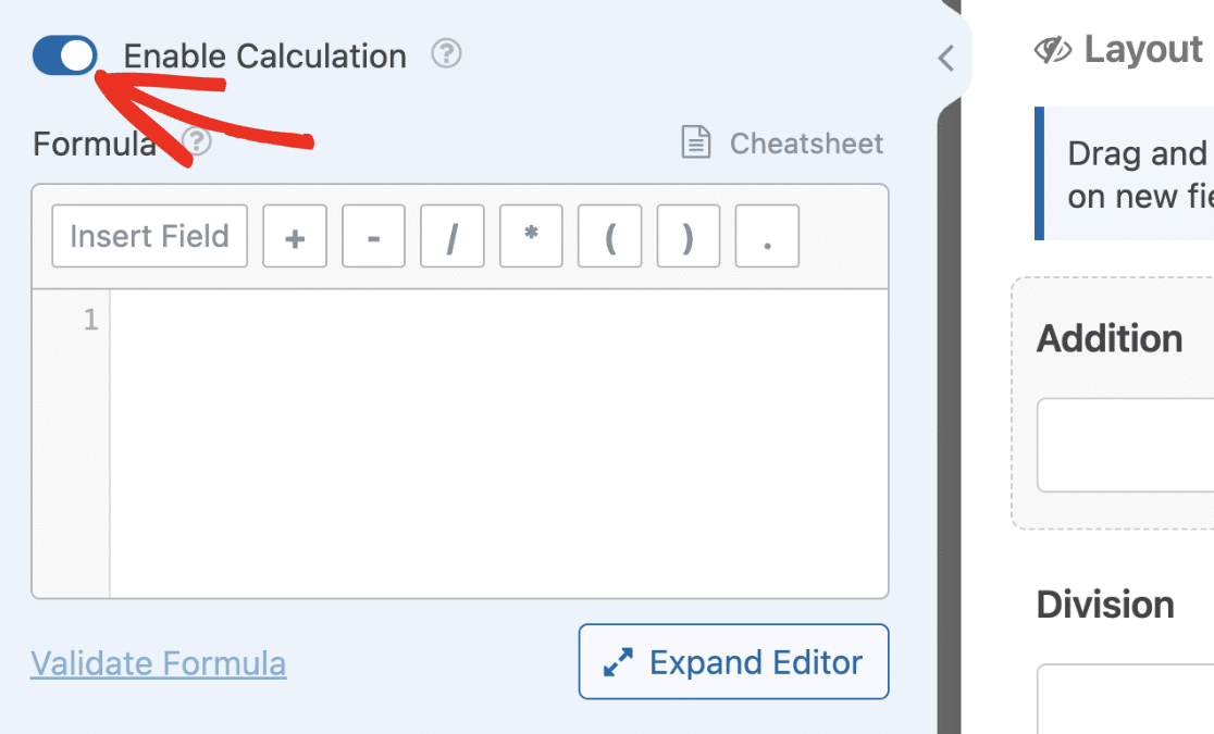 Enable Calculations mode
