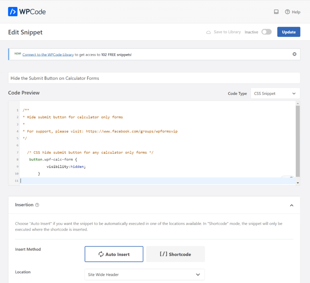 How To Remove The Submit Button From Calculation Forms