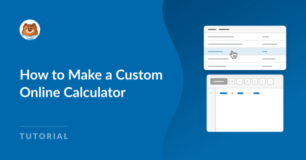 How to make a custom online calculator