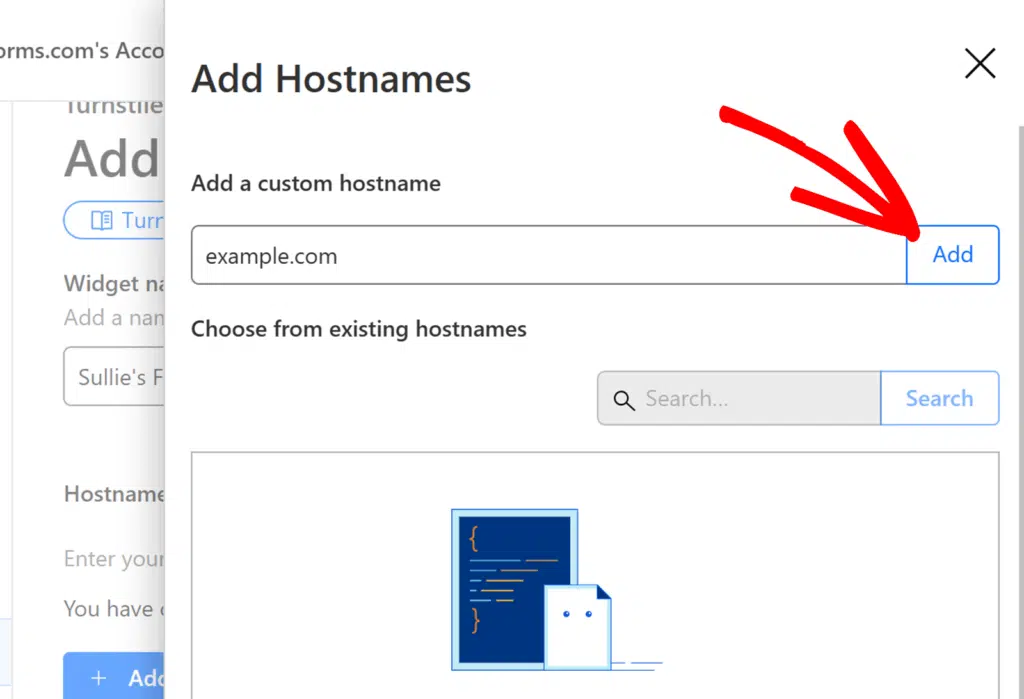 añadir-nombredehost-cloudflare - WPForms