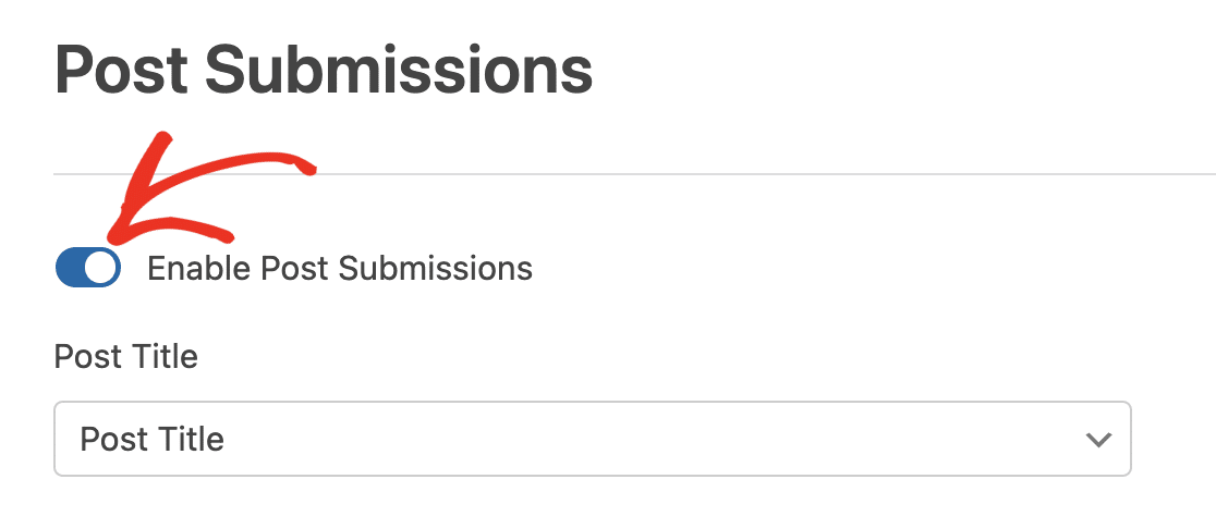 Turning on post submissions for a form