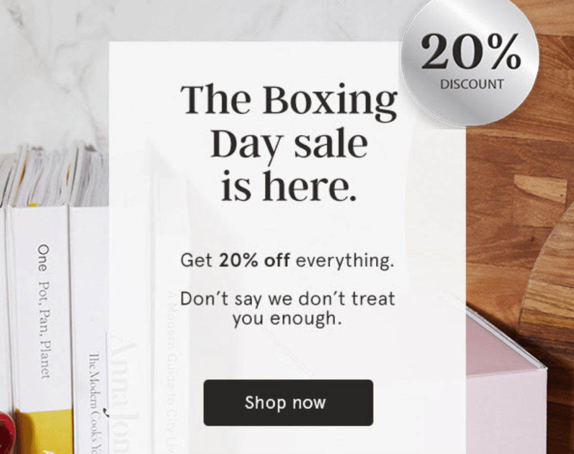 Grind Coffee boxing day sale email