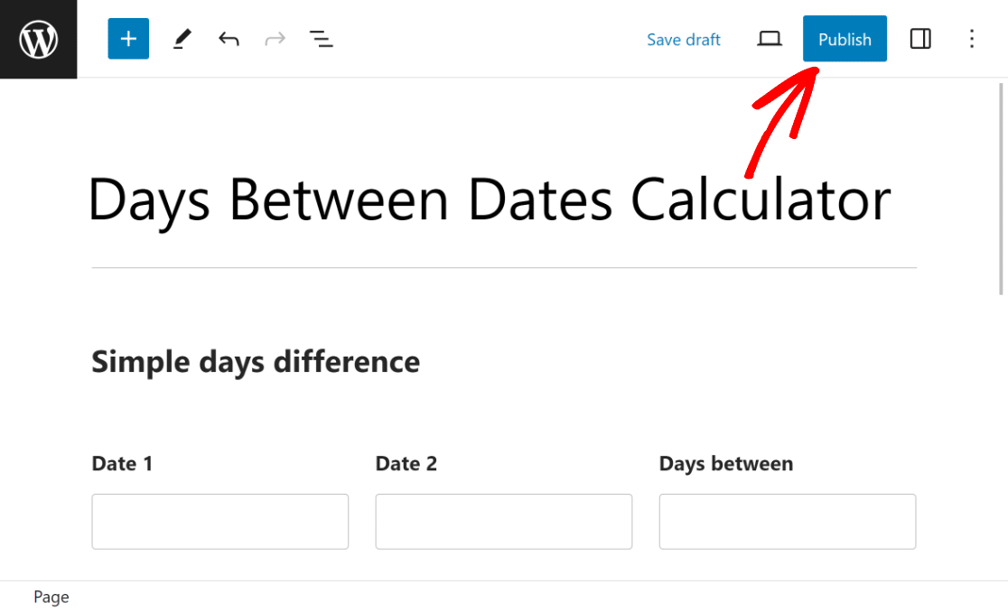 publish days between dates calculator