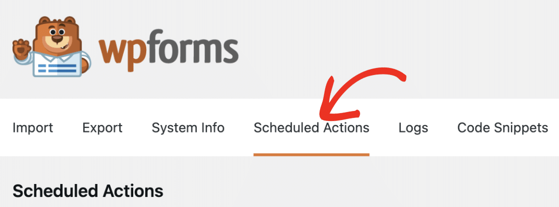 View Scheduled Actions in WPForms
