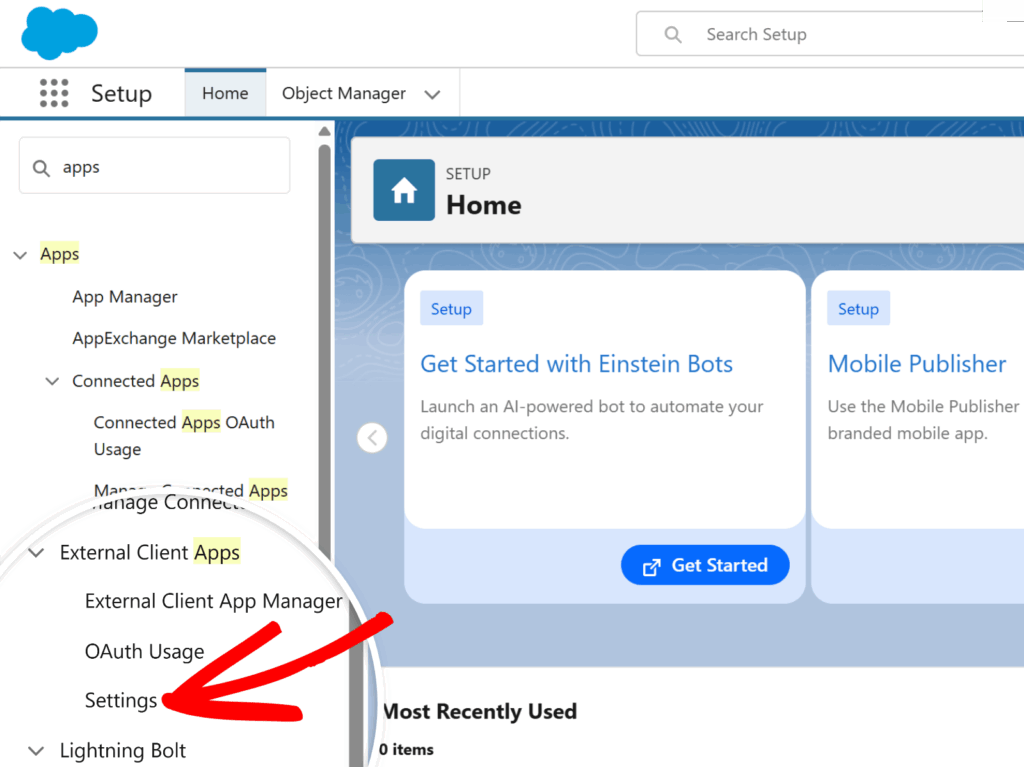 select-client-apps-settings-salesforce - WPForms