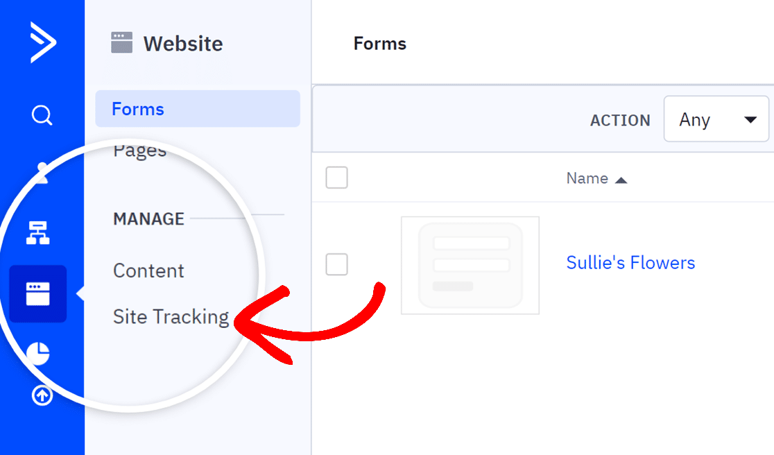 Site Tracking option Active Campaign