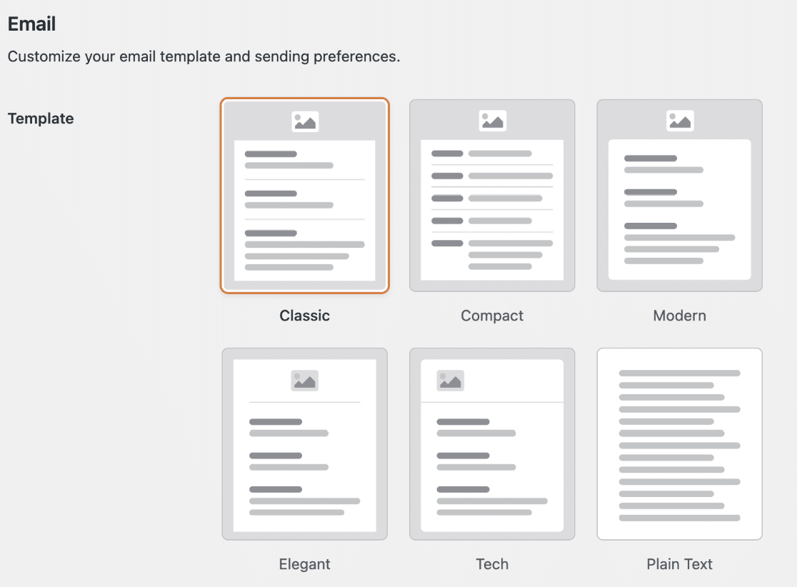 WPForms email templates