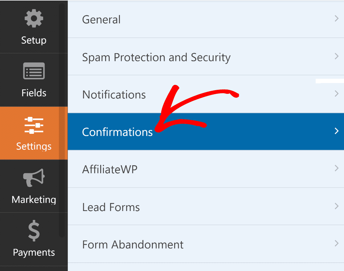 multi step lead form confirmations