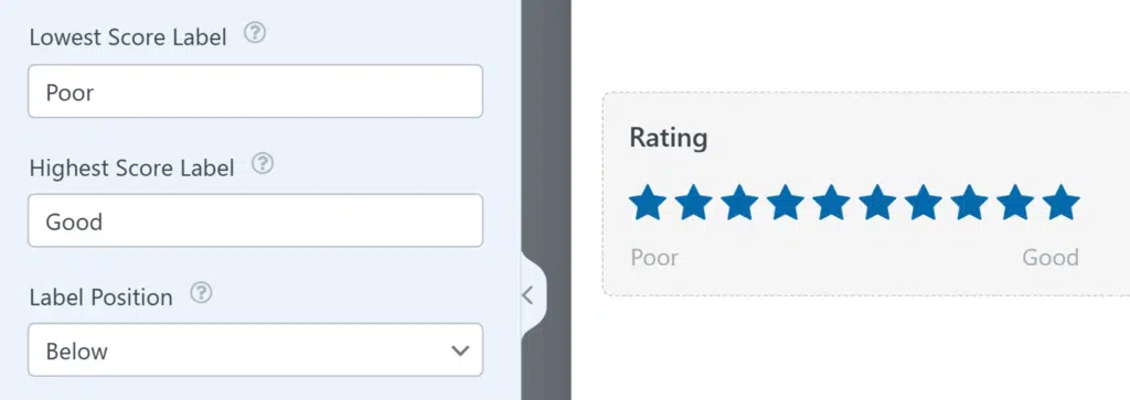 rating-field-labels - WPForms