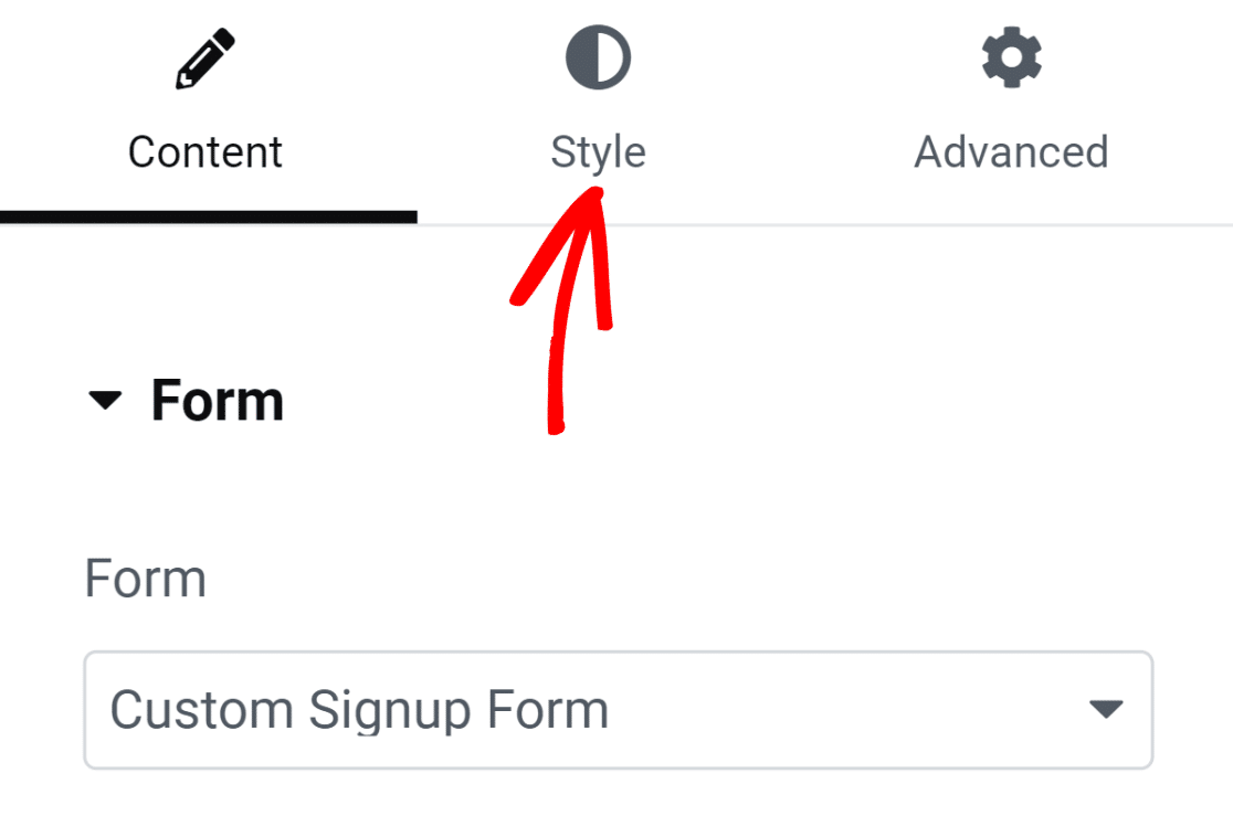Style tab in Elementor WPForms widget