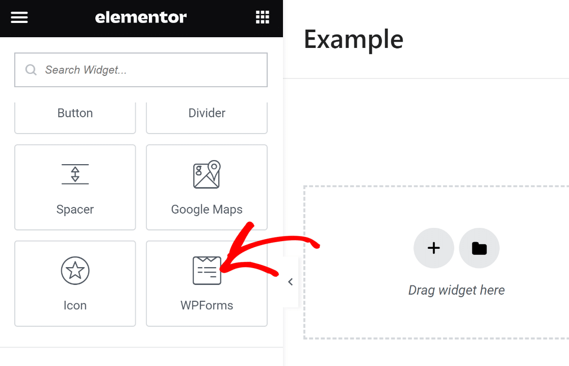 WPForms widget in Elementor