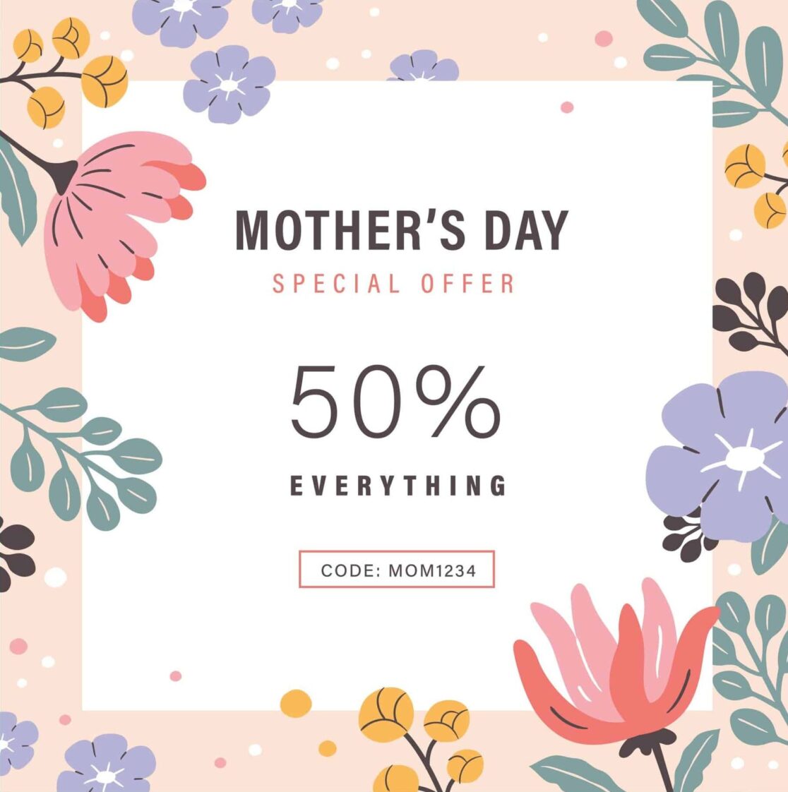 Sharing your Mother's Day sales promotions
