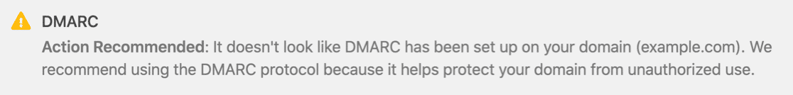 WP Mail SMTP DMARC warning