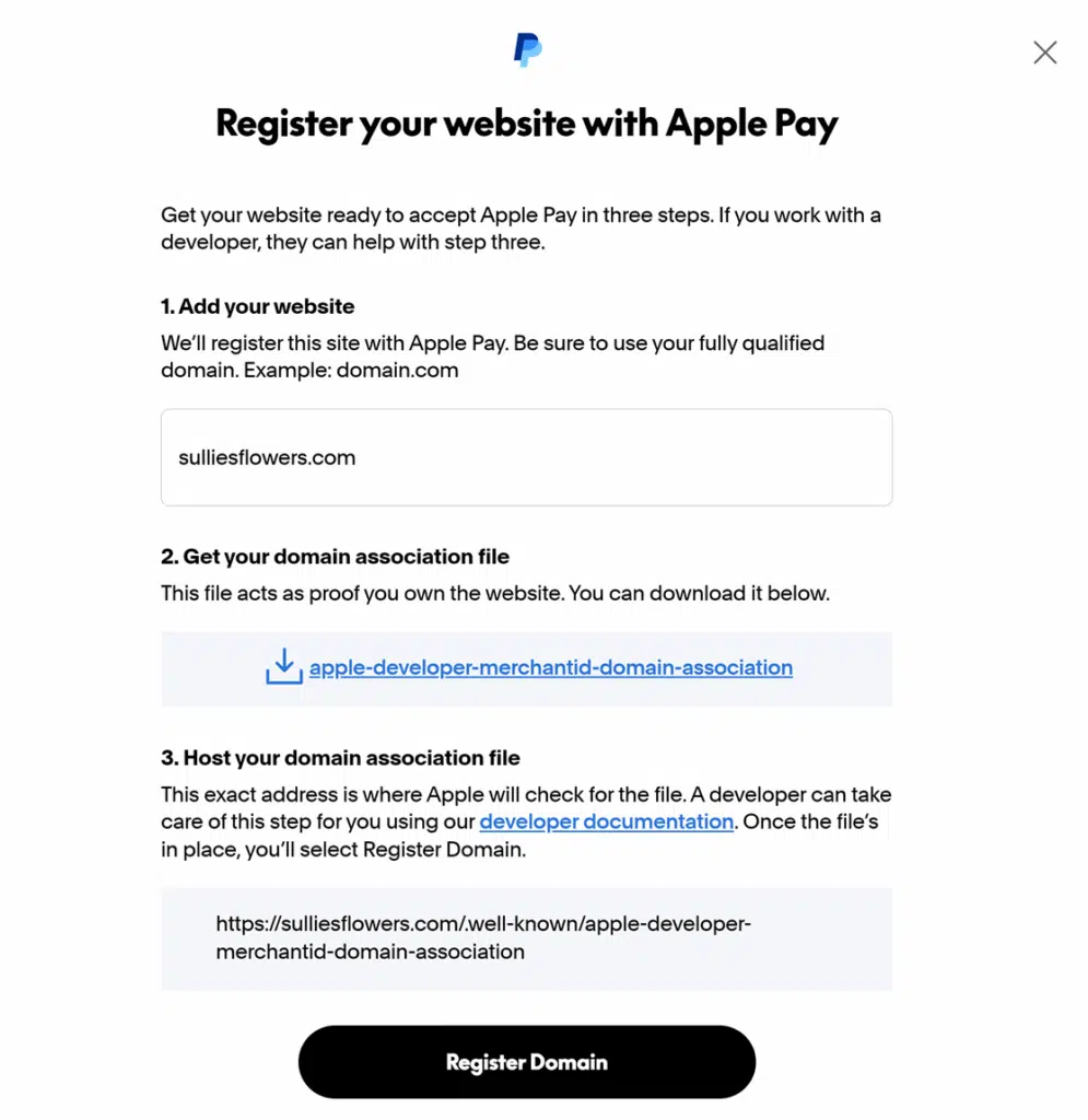 register-domain-apple-pay - WPForms Domain registration Apple Pay