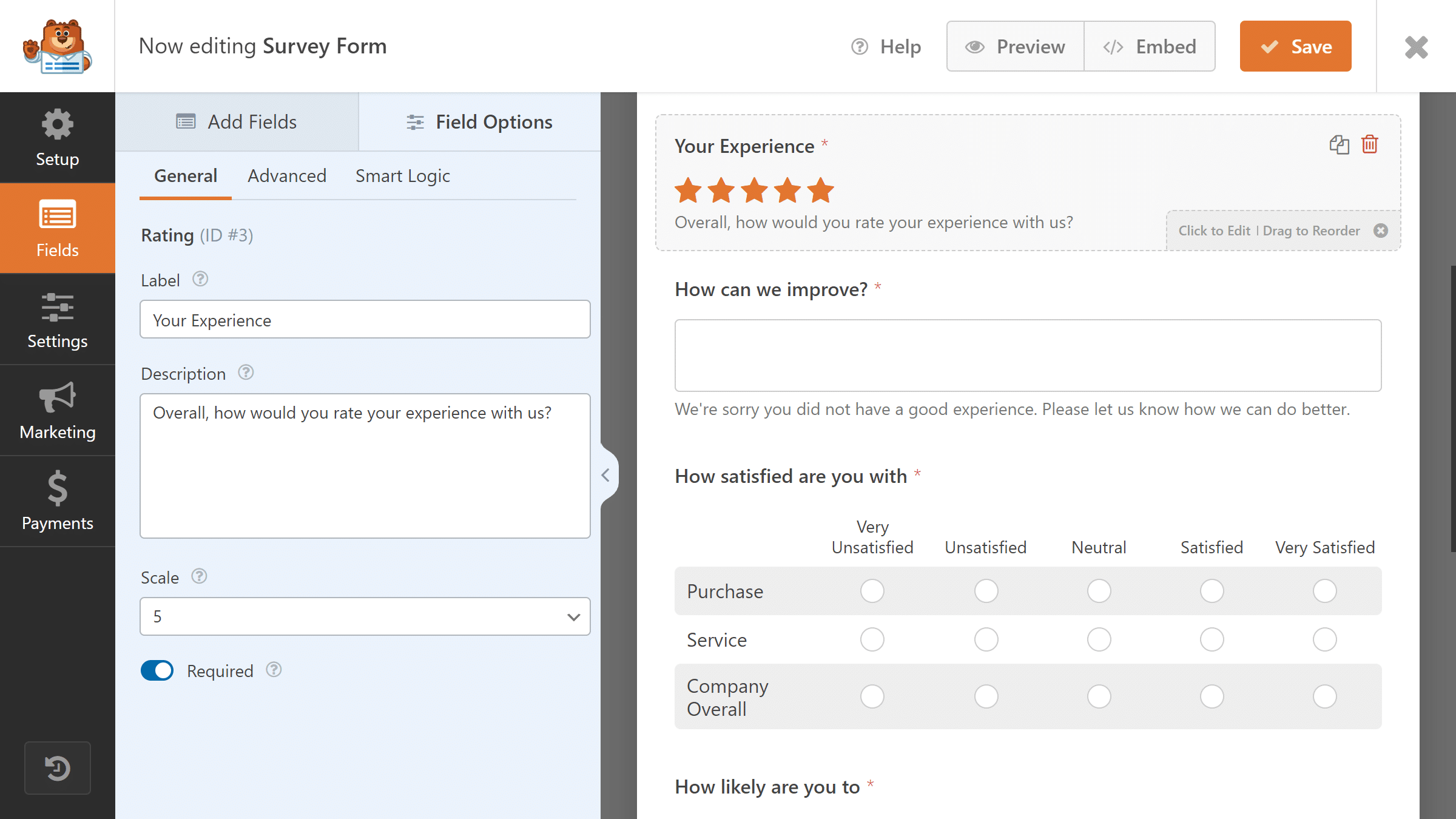 survey and polls addon for WPForms