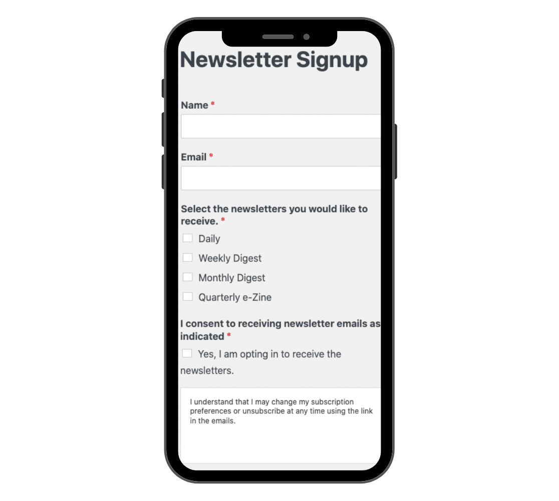 Mobile responsive forms