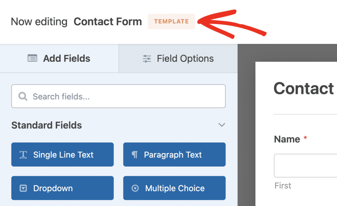 Custom form template with Template tag