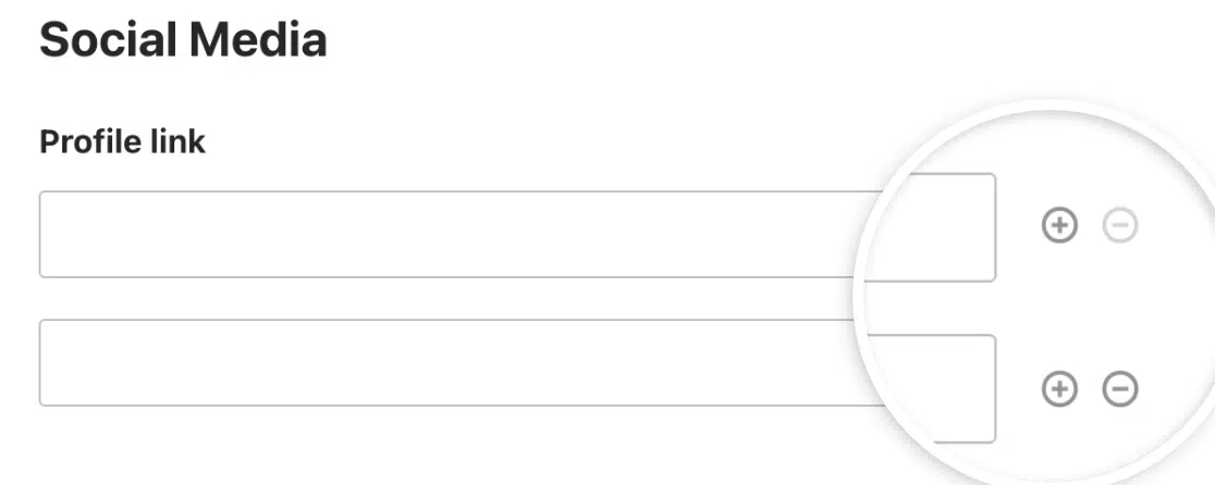 Add and remove row buttons
