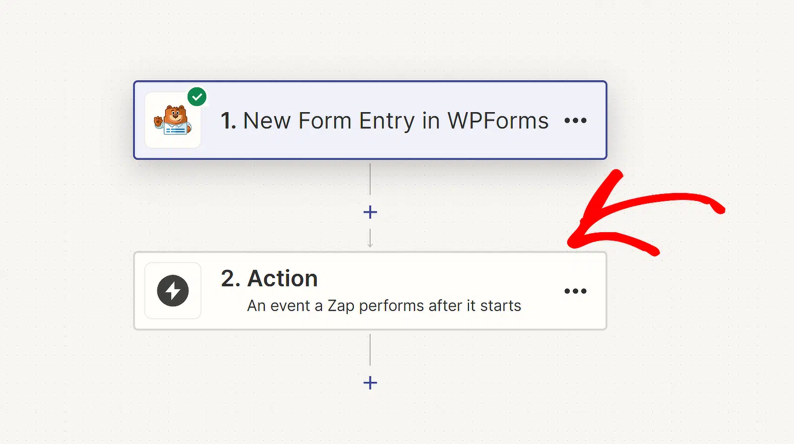 create action event zapier