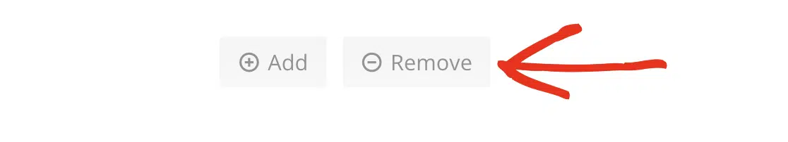 Remove button