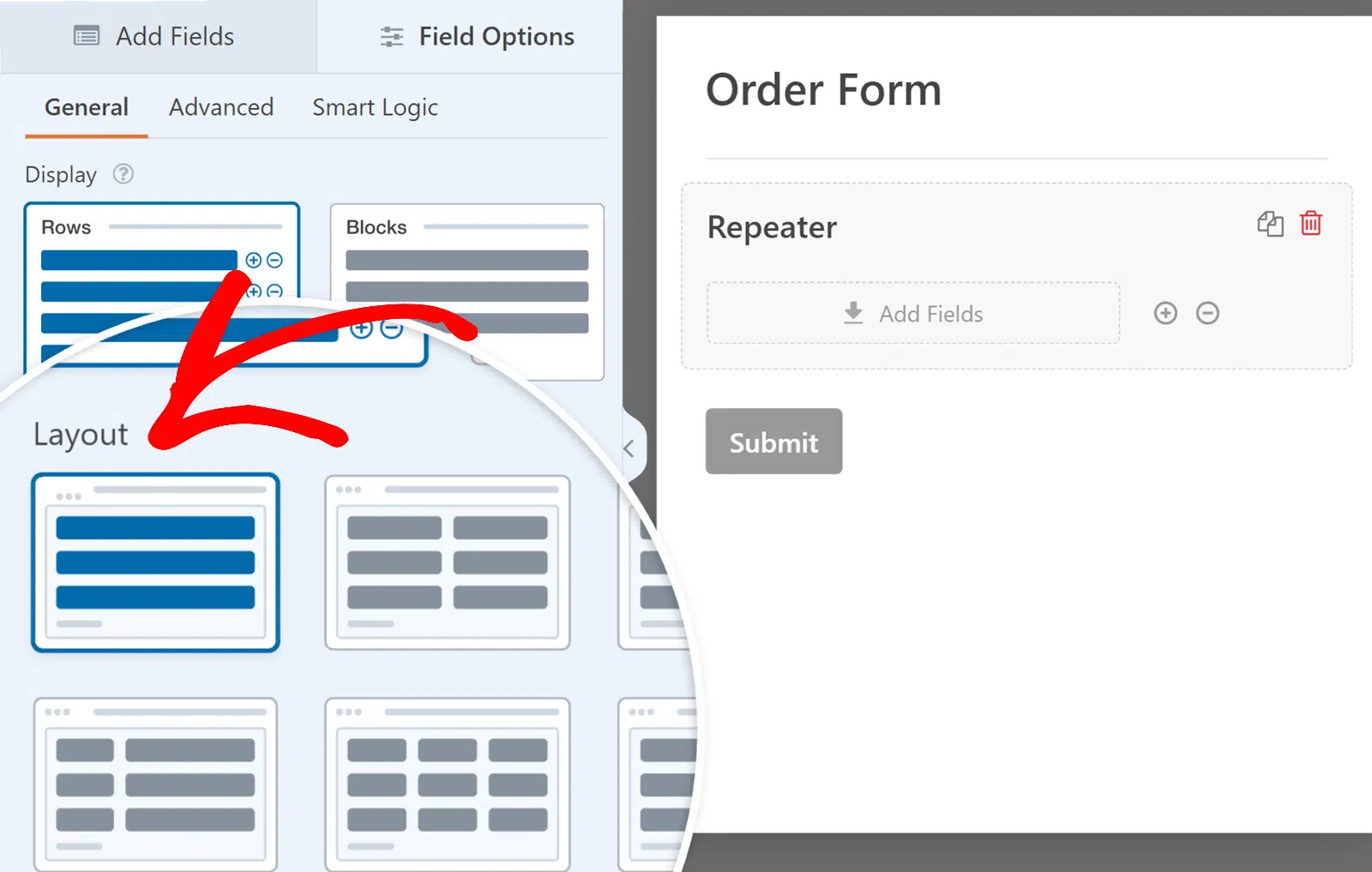 select-layout-in-repeater-field - WPForms Select columns layout for the repeater field