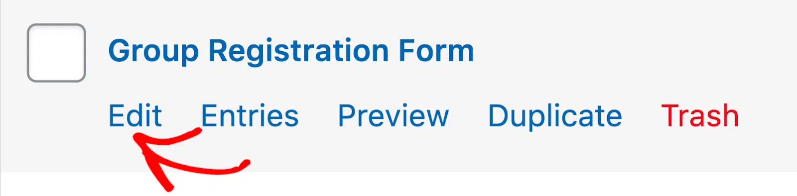 Editing a form