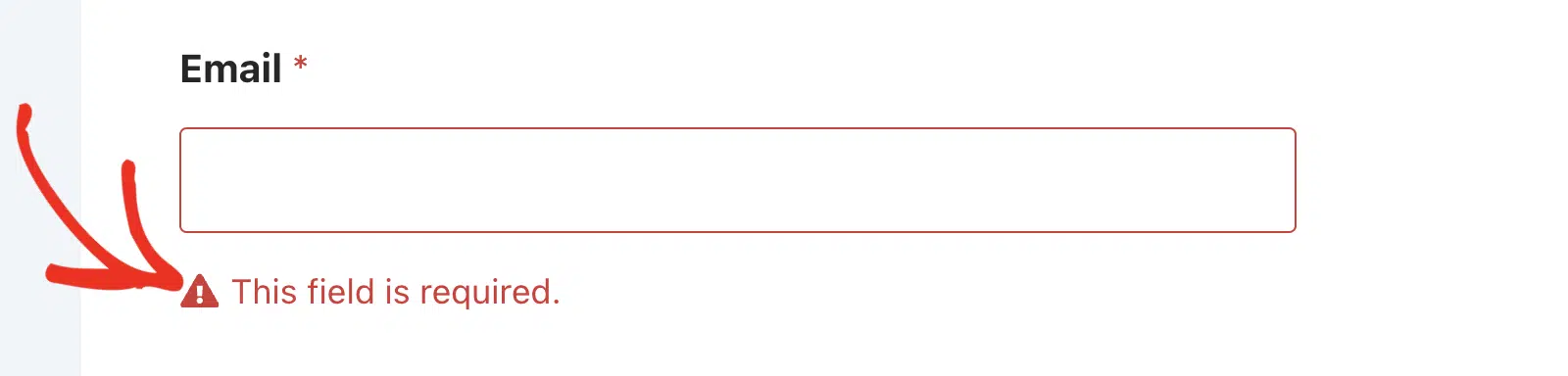 Validation error icon