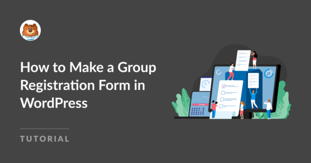 how to make a group registration form