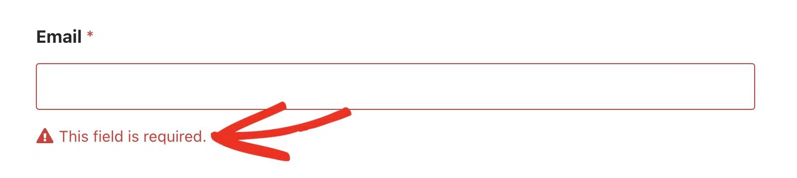 Empty validation error Validation error