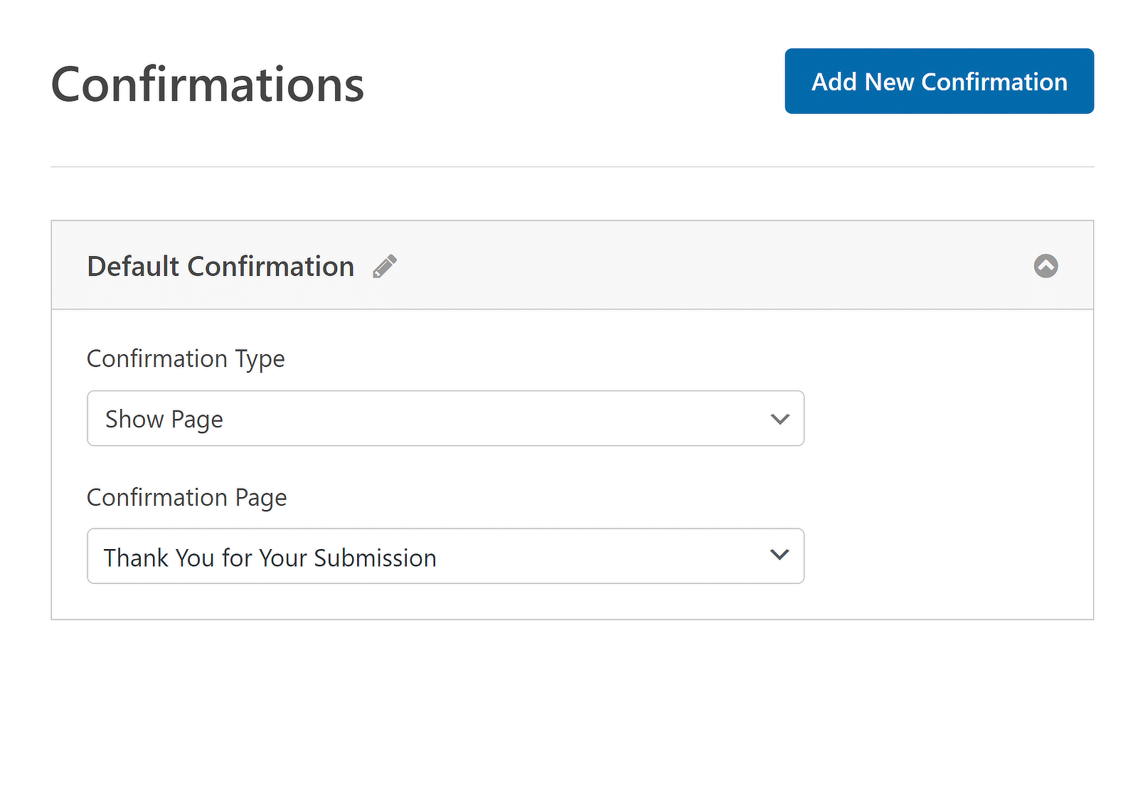show page confirmation type