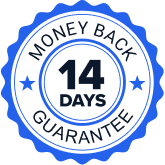 14 days money back guarantee badge
