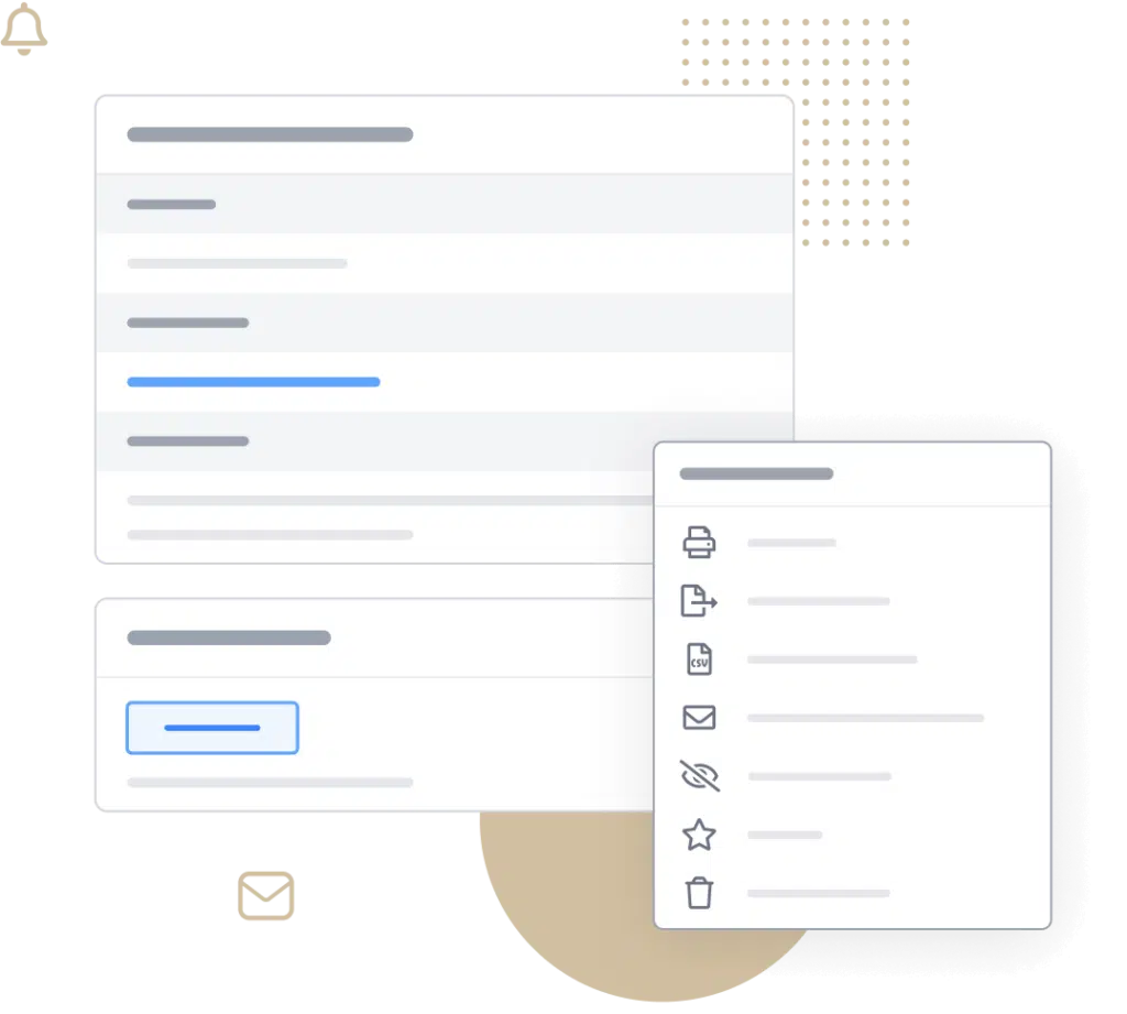 Illustrazione degli elementi dell'interfaccia del sistema di gestione delle voci
