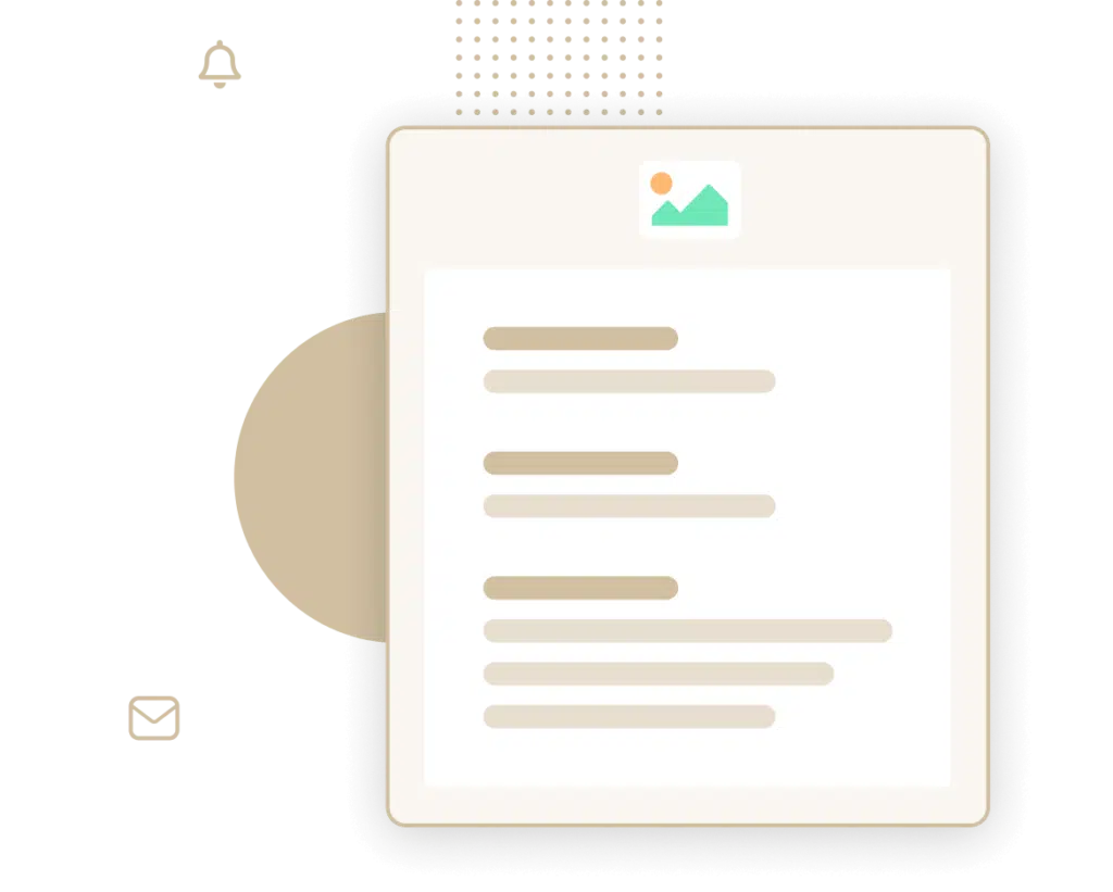 Illustration of instant notification feature with icons