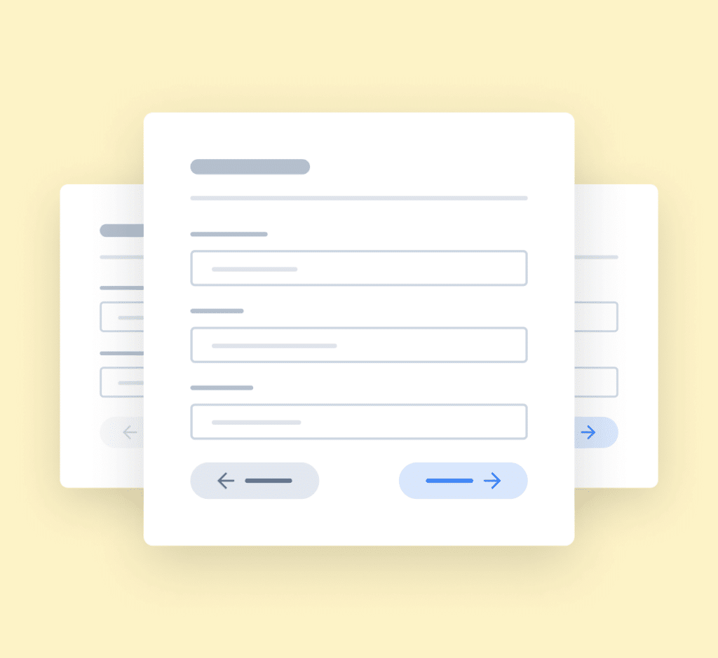 Illustration of multi-page forms
