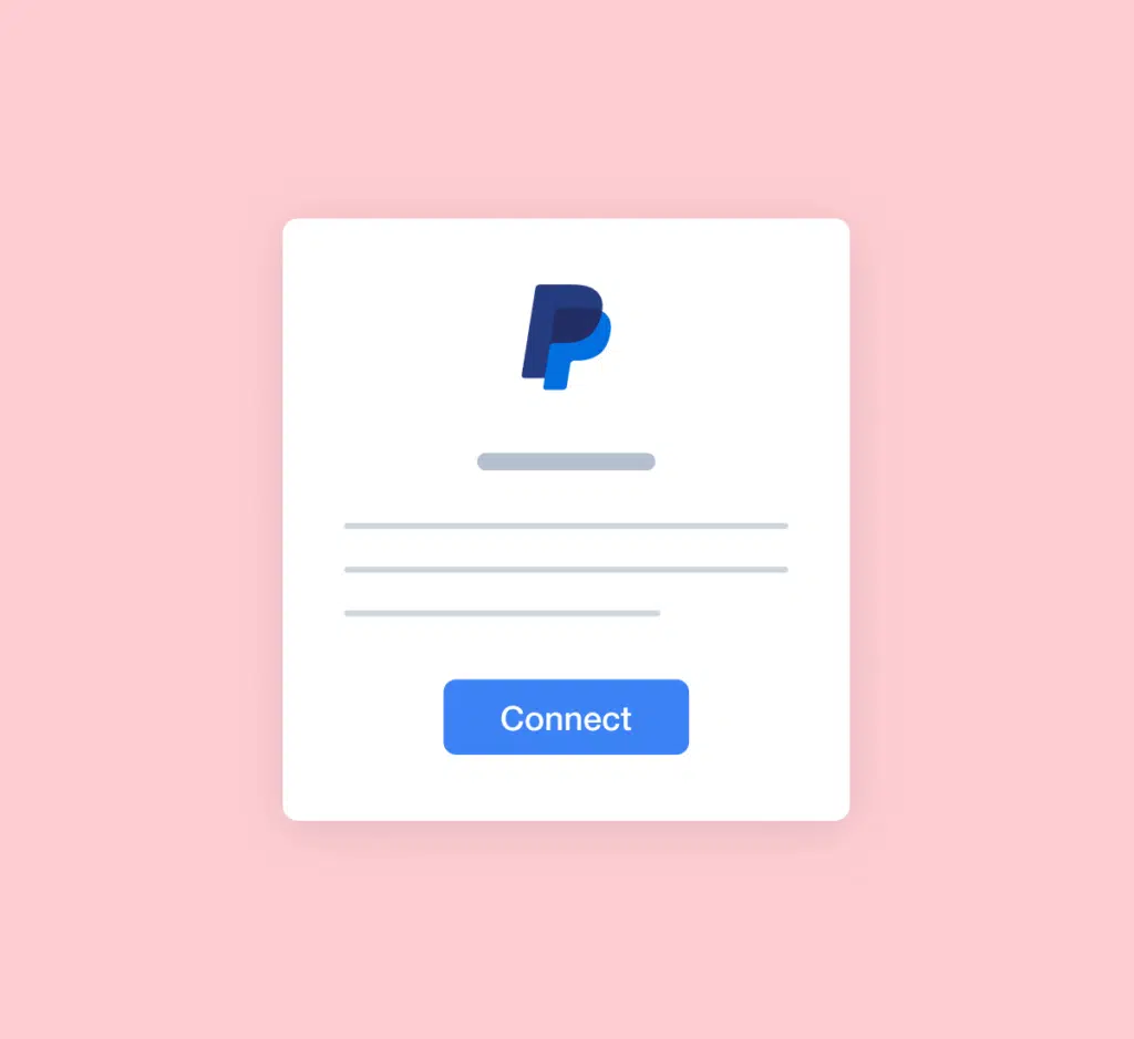 Illustration montrant une connexion à PayPal