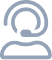 Customer support icon with headset and user silhouette