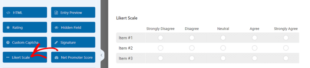 Add Likert Scale field