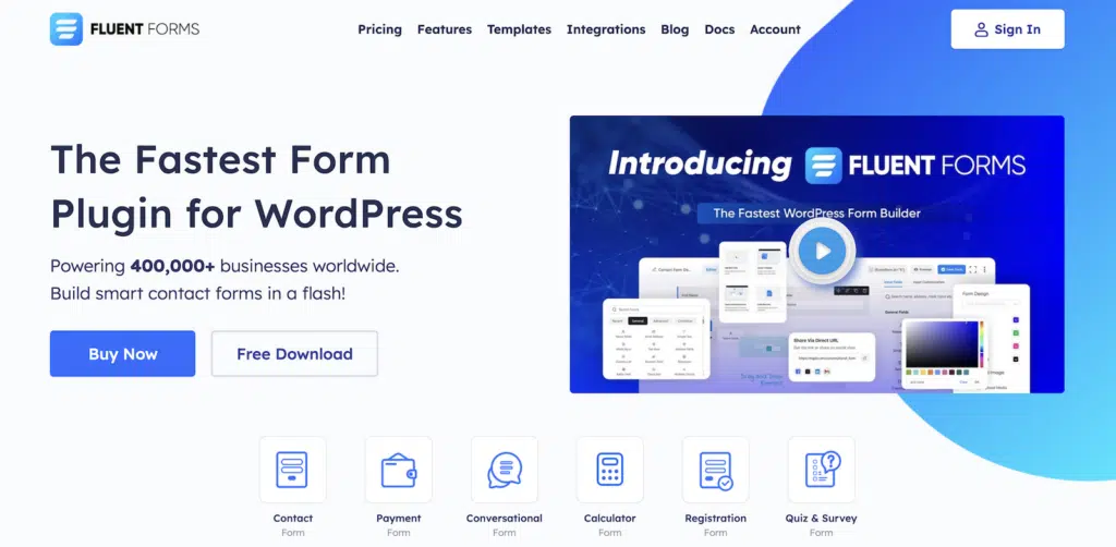 formulaire fluent