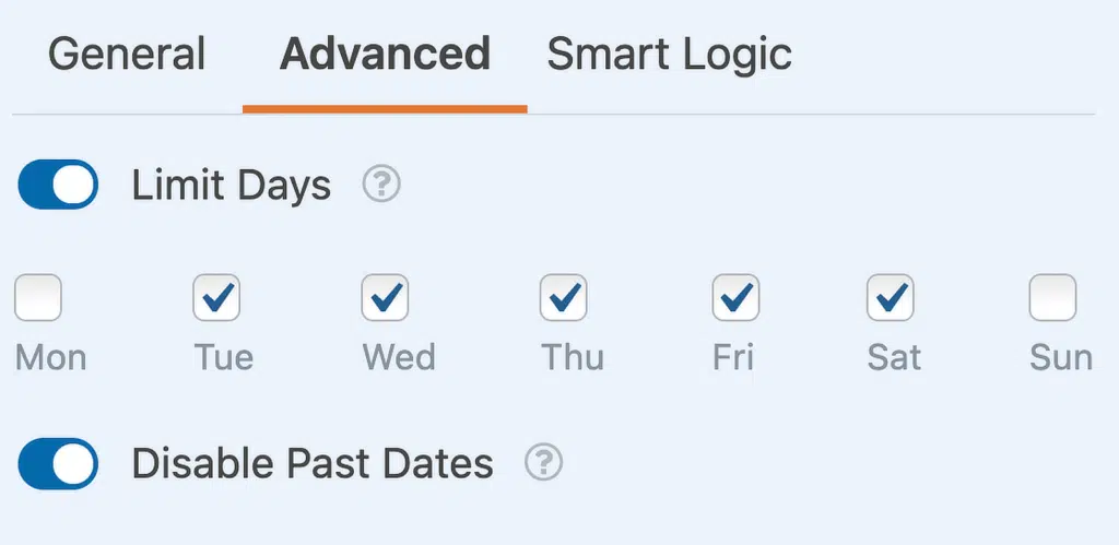 limit days options